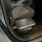 Tabla de transferencia en coche gris