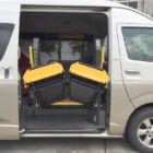 Elevador de doble columna TRAN-LO en funcionamiento