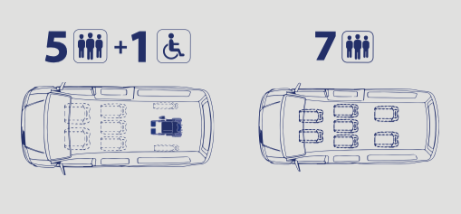 Configuración Toyota Proace City Larga Adaptada para TAXI / VTC PMR